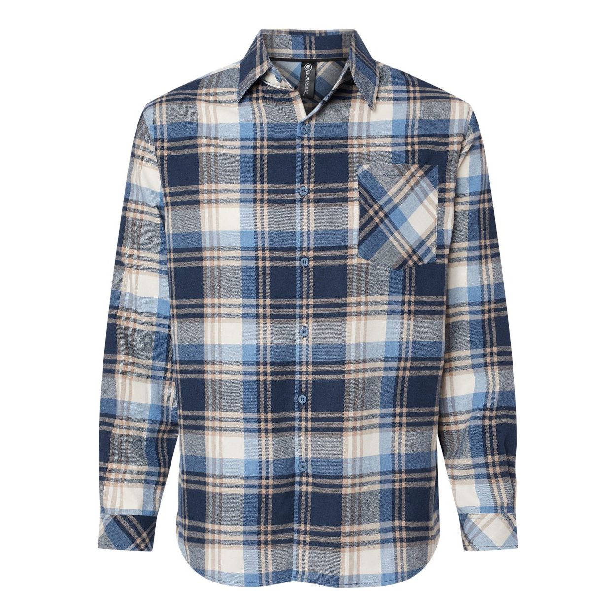 Burnside Open Pocket Long Sleeve Flannel Shirt