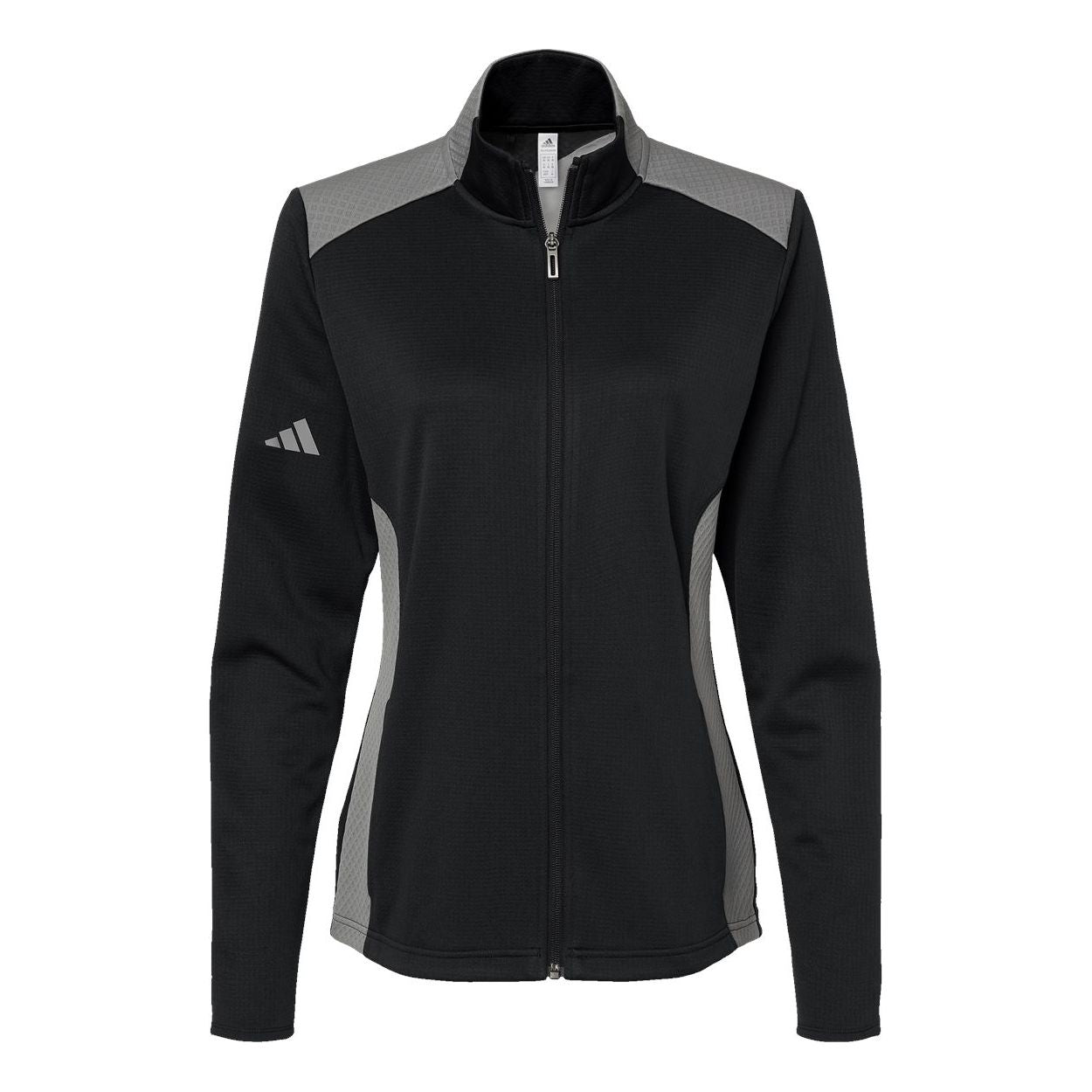 Adidas Women's Textured Mixed Media Full-Zip Jacket