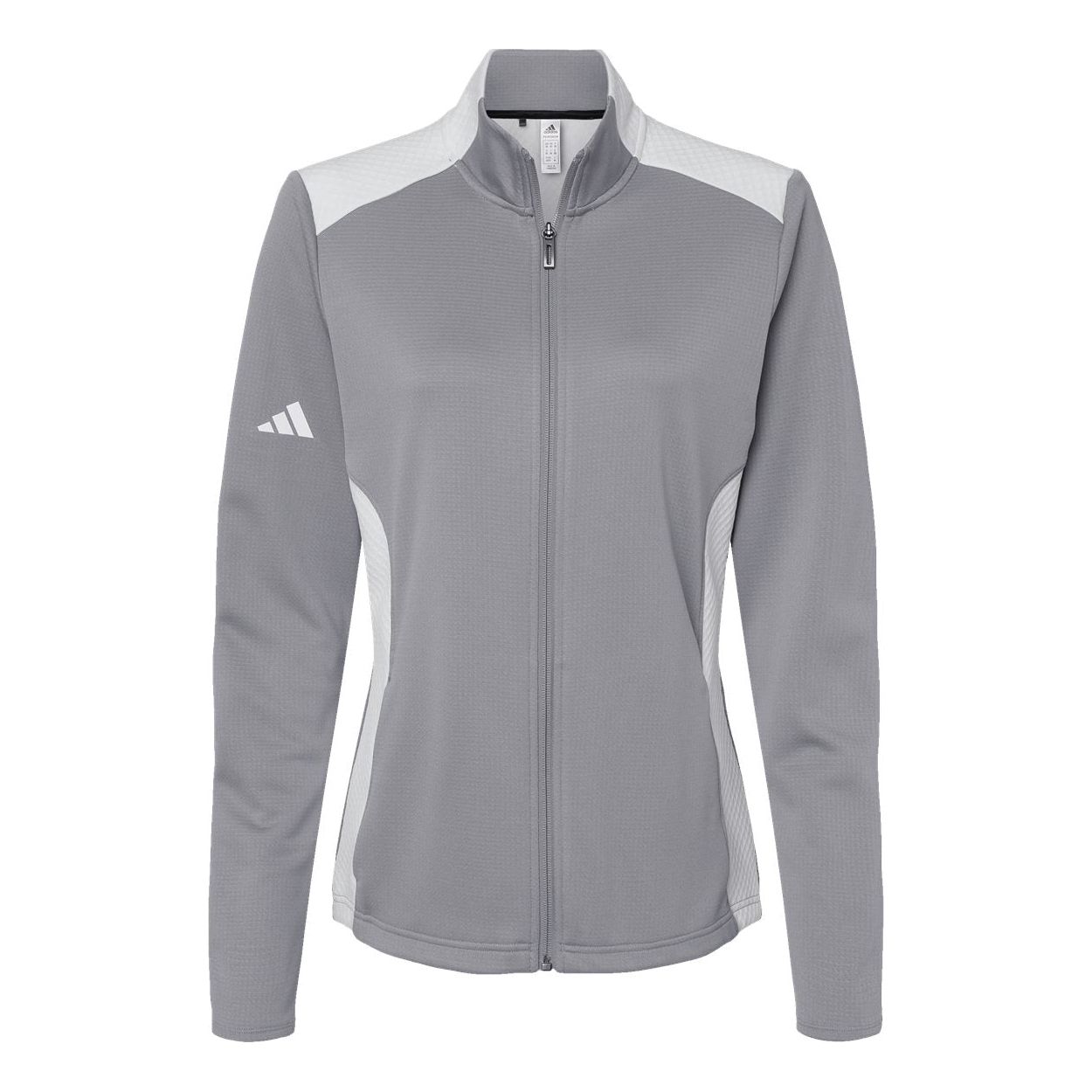 Adidas Women's Textured Mixed Media Full-Zip Jacket